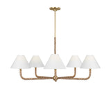 Casimir 5 Light Chandelier 39", Gilded Brass