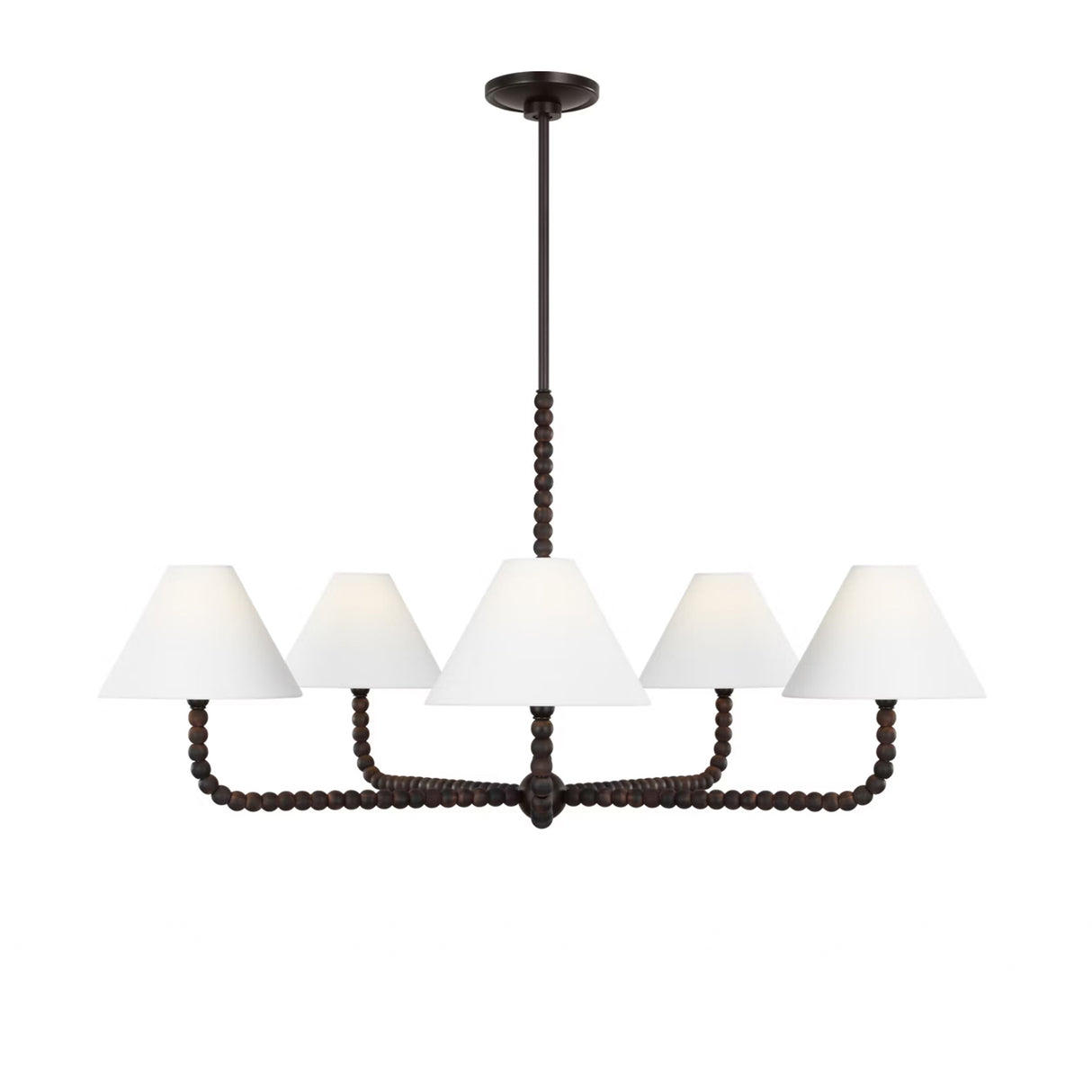 Casimir 5 Light Chandelier 39", Aged Iron