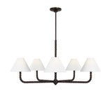 Casimir 5 Light Chandelier 39", Aged Iron
