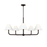 Casimir 5 Light Chandelier 39", Aged Iron