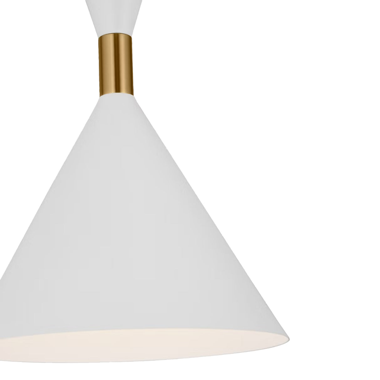 Errol Small LED Pendant 10", Modern Brass and Matte White