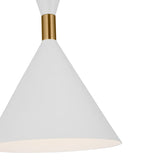 Errol Small LED Pendant 10", Modern Brass and Matte White