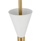 Errol Small LED Pendant 10", Modern Brass and Matte White