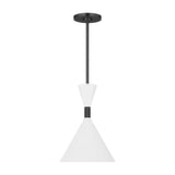 Errol Small LED Pendant 10", Matte Black and Matte White
