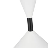 Errol Large LED Pendant 24", Matte Black and Matte White