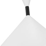 Errol Large LED Pendant 24", Matte Black and Matte White