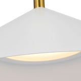 Errol Large LED Pendant 24", Modern Brass and Matte White
