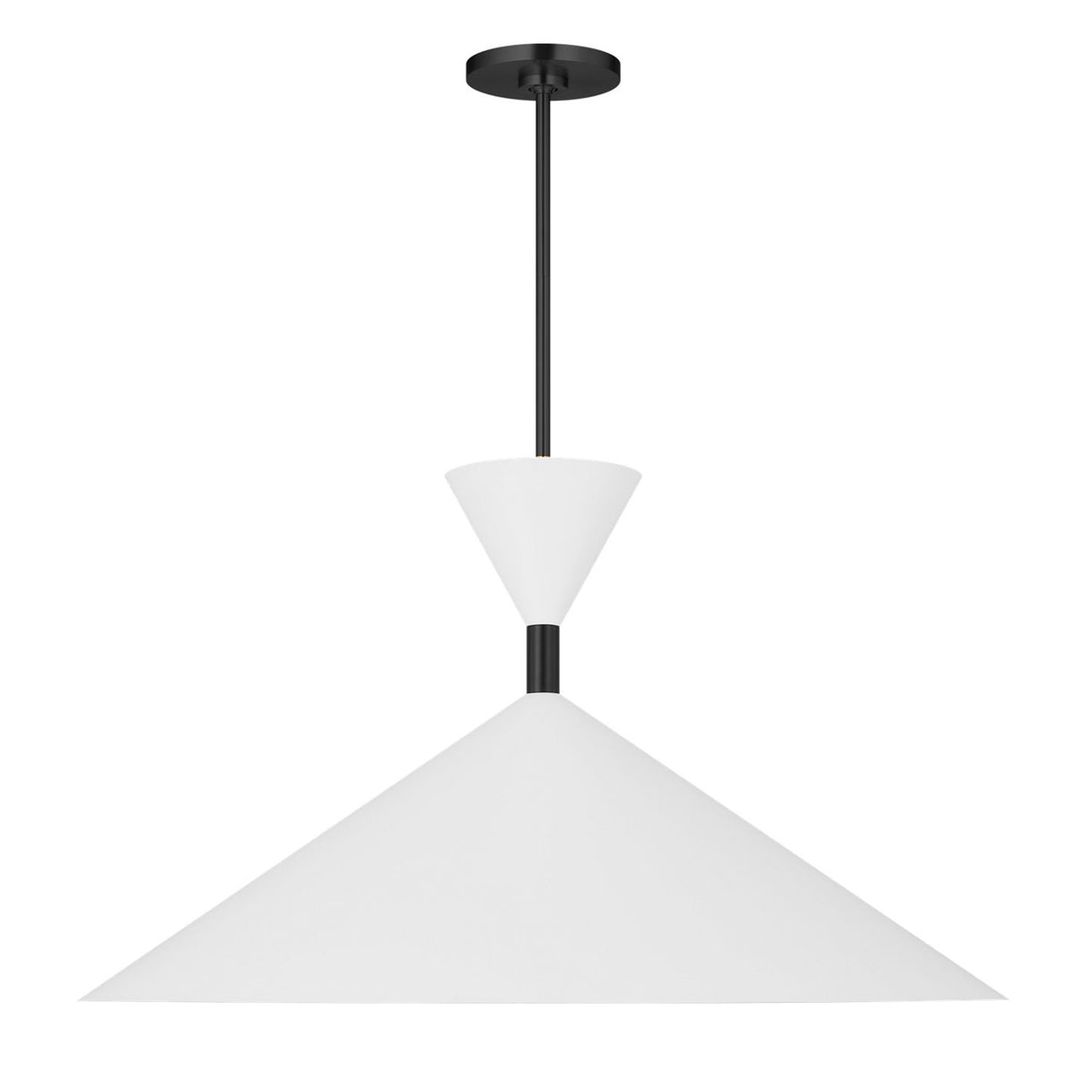Errol Extra Large LED Pendant 30", Matte Black and Matte White