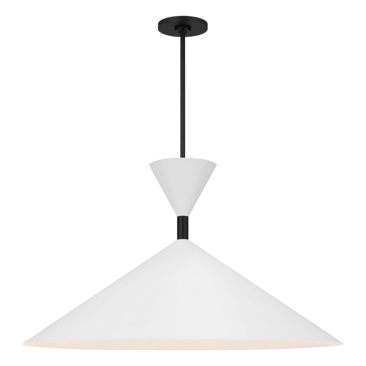 Errol Extra Large LED Pendant 30", Matte Black and Matte White