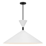 Errol Extra Large LED Pendant 30", Matte Black and Matte White