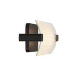 Halden Indoor/Outdoor LED Wall Sconce 25", Matte Black and Clear Glass
