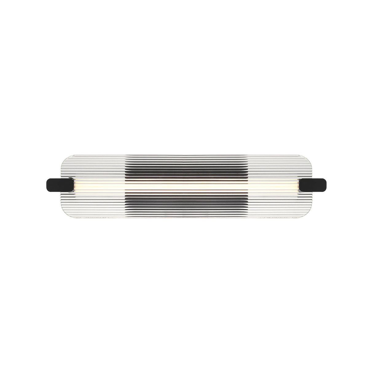 Halden Indoor/Outdoor LED Wall Sconce 25", Matte Black and Clear Glass