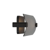Halden Indoor/Outdoor LED Wall Sconce 25", Matte Black and Smoke Glass