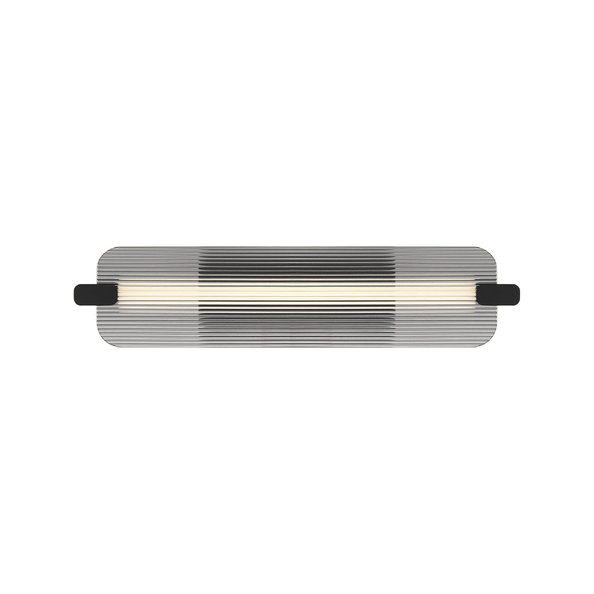 Halden Indoor/Outdoor LED Wall Sconce 25", Matte Black and Smoke Glass