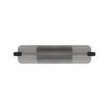 Halden Indoor/Outdoor LED Wall Sconce 25", Matte Black and Smoke Glass