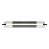 Halden Indoor/Outdoor LED Wall Sconce 34", Matte Black and Clear Glass