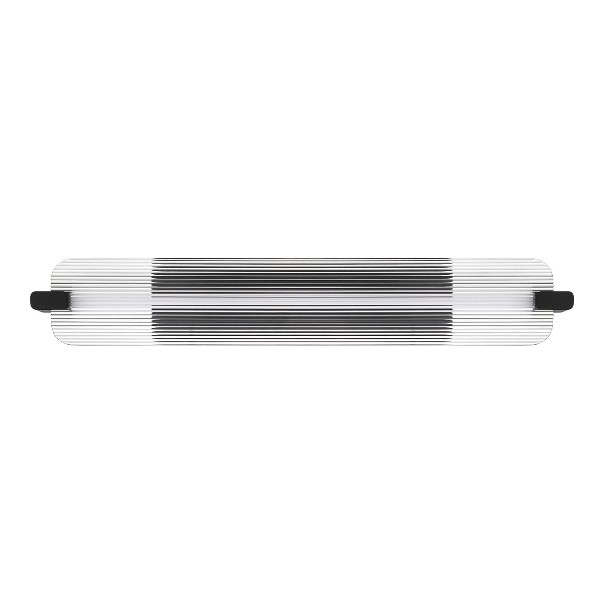 Halden Indoor/Outdoor LED Wall Sconce 34", Matte Black and Clear Glass