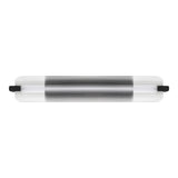 Halden Indoor/Outdoor LED Wall Sconce 34", Matte Black and Clear Glass