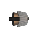 Halden Indoor/Outdoor LED Wall Sconce 34", Matte Black and Smoke Glass