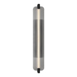 Halden Indoor/Outdoor LED Wall Sconce 34", Matte Black and Smoke Glass
