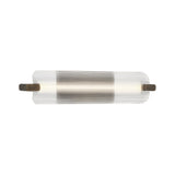 Halden LED Wall Sconce 25", Weathered Brass and Clear Glass