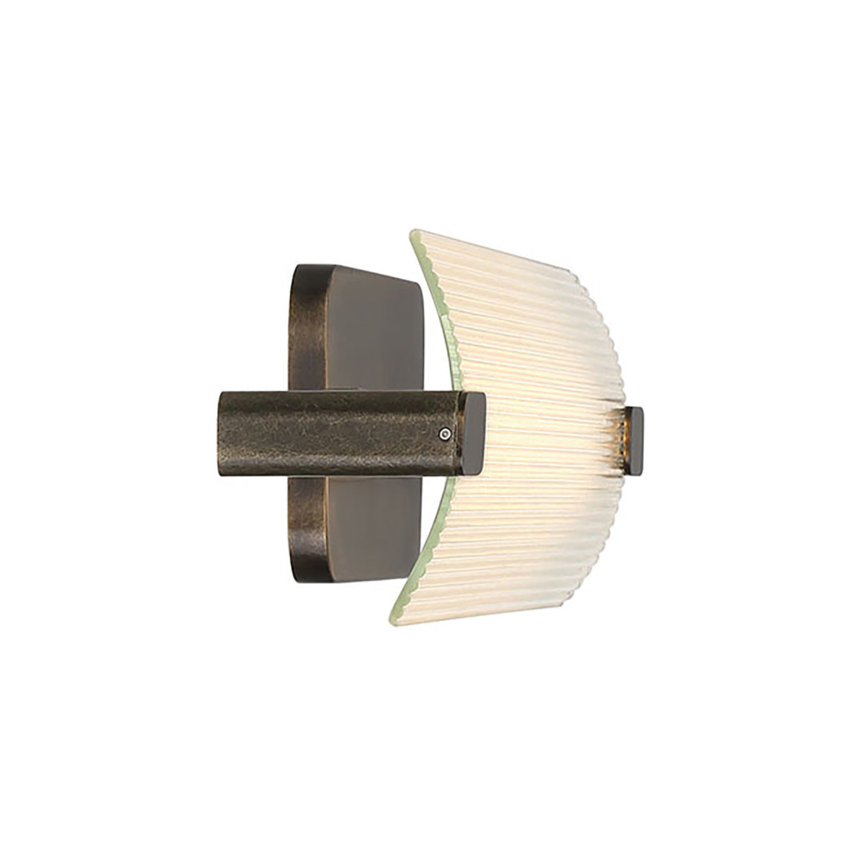 Halden LED Wall Sconce 25", Weathered Brass and Clear Glass