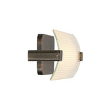 Halden LED Wall Sconce 25", Weathered Brass and Clear Glass