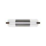 Halden LED Wall Sconce 25", Weathered Brass and Clear Glass