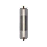 Halden LED Wall Sconce 25", Weathered Brass and Smoke Glass