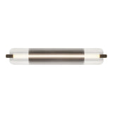 Halden LED Wall Sconce 34", Weathered Brass and Clear Glass