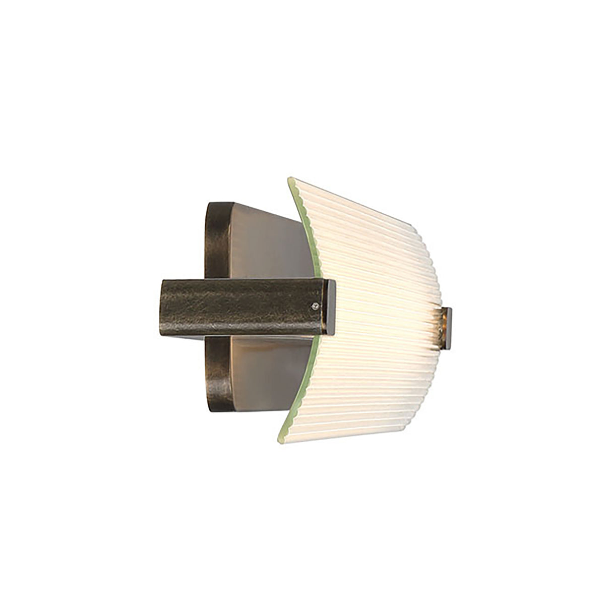 Halden LED Wall Sconce 34", Weathered Brass and Clear Glass