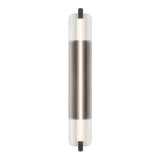 Halden LED Wall Sconce 34", Weathered Brass and Clear Glass