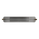 Halden LED Wall Sconce 34", Weathered Brass and Smoke Glass