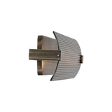 Halden LED Wall Sconce 34", Weathered Brass and Smoke Glass