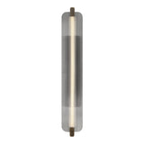 Halden LED Wall Sconce 34", Weathered Brass and Smoke Glass