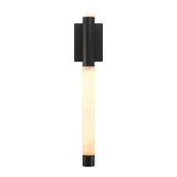 Anders Indoor/Outdoor LED Wall Sconce, Large 24", Matte Black and Alabaster
