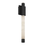 Anders Indoor/Outdoor LED Wall Sconce, Large 24", Matte Black and Alabaster