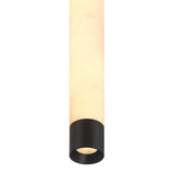 Anders Indoor/Outdoor LED Wall Sconce, Large 24", Matte Black and Alabaster