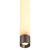 Anders Large LED Wall Sconce 24", Pewter Bronze and Alabaster