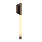 Anders Large LED Wall Sconce 24", Pewter Bronze and Alabaster