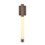 Anders Large LED Wall Sconce 24", Pewter Bronze and Alabaster