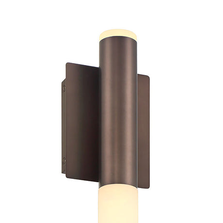 Anders Large LED Wall Sconce 24", Pewter Bronze and Alabaster