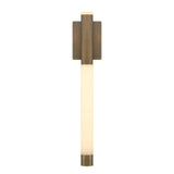 Anders Large LED Wall Sconce 24", Weathered Brass and Alabaster