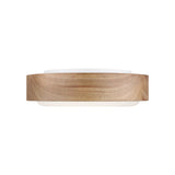 Windham Small Flush Mount 13", Natural Wood and Opal Glass