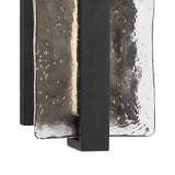Kendrick LED Outdoor Wall Light, Extra Small 9", Textured Black and Seeded Cast Glass