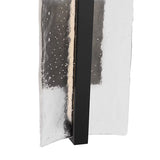 Kendrick LED Outdoor Wall Light, Small 15", Textured Black and Seeded Cast Glass