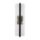 Kendrick LED Outdoor Wall Light, Large 27", Textured Black and Seeded Cast Glass