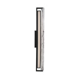 Kendrick LED Outdoor Wall Light, Large 27", Textured Black and Seeded Cast Glass