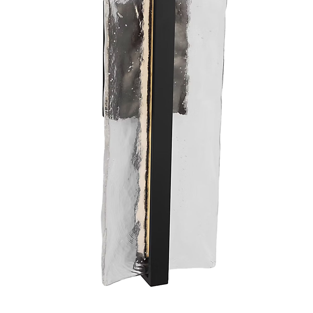 Kendrick LED Outdoor Wall Light, Large 27", Textured Black and Seeded Cast Glass