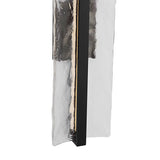 Kendrick LED Outdoor Wall Light, Large 27", Textured Black and Seeded Cast Glass